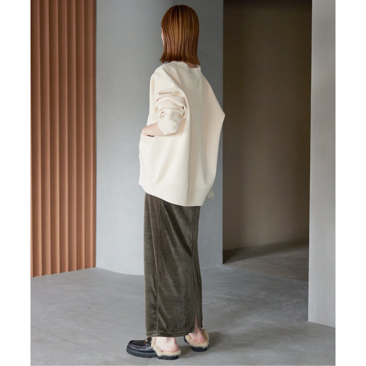 ★本日限定価格★【美品】スローブイエナ　ワイドシルエットVネックカーディガン ワイドシルエットVネックカーディガン | スローブ イエナ(SLOBE