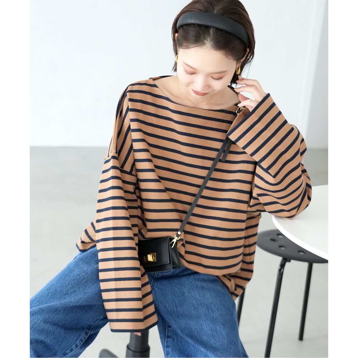 Leminor/ルミノア】For SLOBE every day ビッグボーダーカットソー