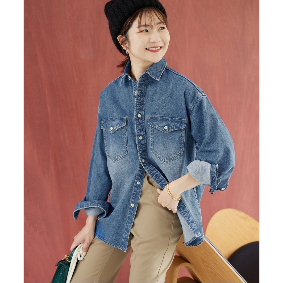 SLOBE IENA LE DENIM BDUシャツ デニム シャツ ゆったり LE DENIM BDUシャツ | スローブ イエナ(SLOBE IENA) | マルイ