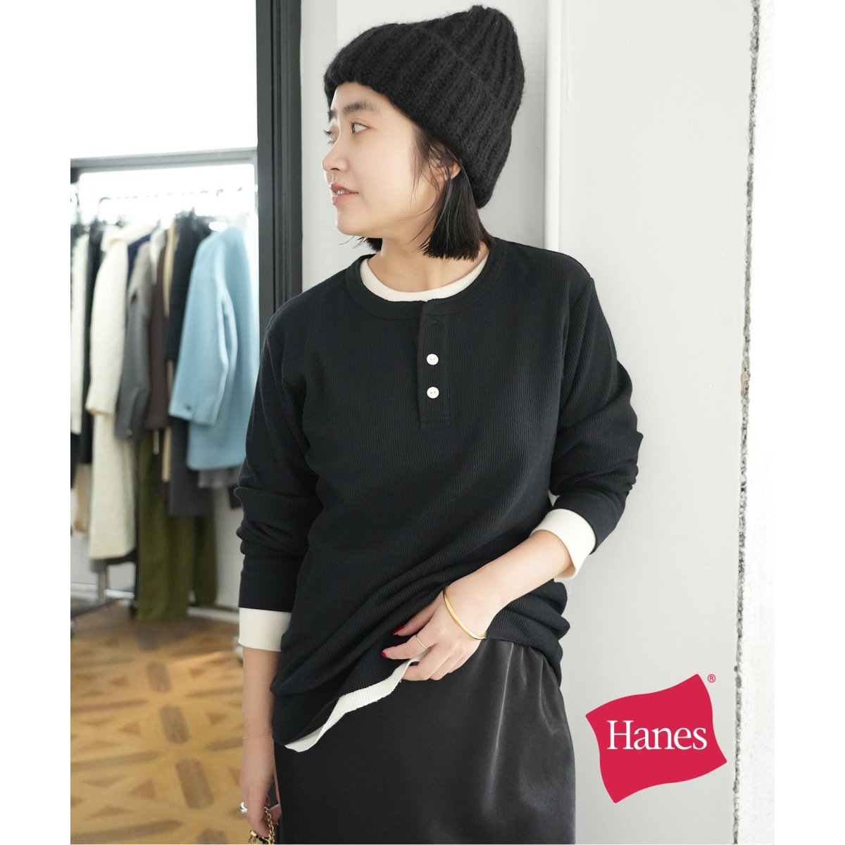 Hanes SLOBE別注WAFFLE 2PACKカットソー Hanes / ヘインズ】SLOBE別注WAFFLE 2PACKカットソー | スローブ