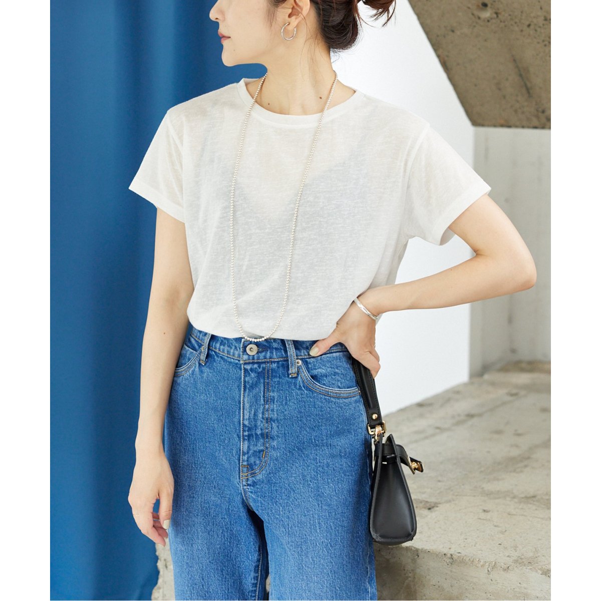 ☆スローブイエナ☆新品タグ付☆スラブ天竺5分袖TEE☆2023SS☆完売☆ 追加》スラブ天竺5分袖TEE（Tシャツ/カットソー）｜SLOBE IENA