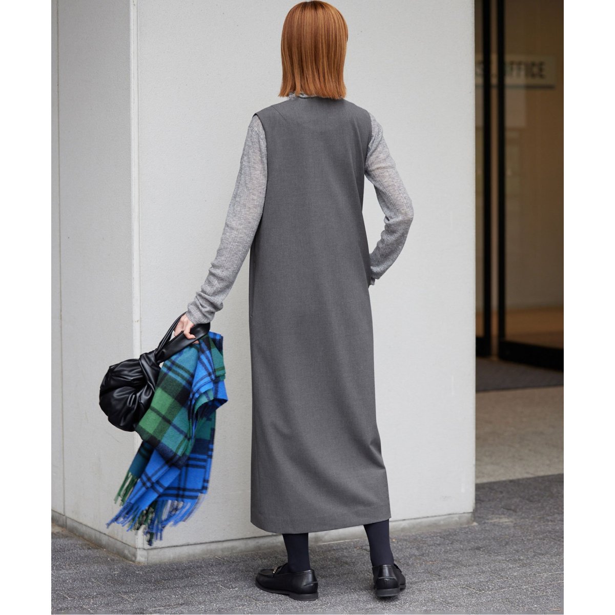 スローブイエナ　ジャンパースカート SLOBE IENA ワンピース Uネックジャンパースカート : ZOZOTOWN