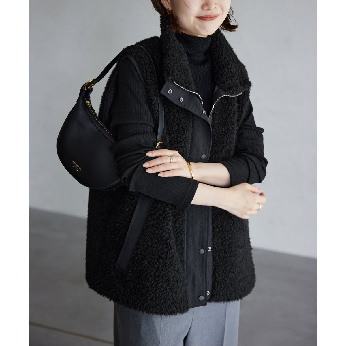 SLOBE IENA　ECOPELボアショートベスト　新品・未使用 SLOBE IENA（スローブイエナ）の「ECOPELボアショートベスト