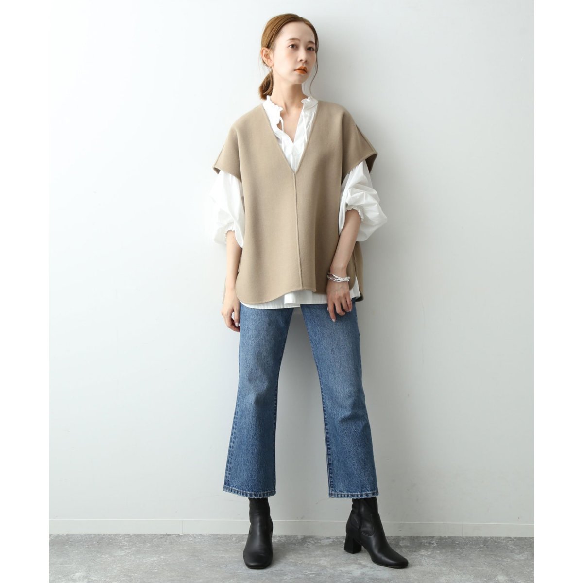 スローブイエナ　ダブルフェイスジレ SLOBE IENA（スローブイエナ）の「ダブルフェイスウールジレ