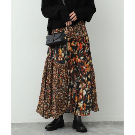 TROUILLETマルチフラワープリントスカート | スローブ イエナ(SLOBE  