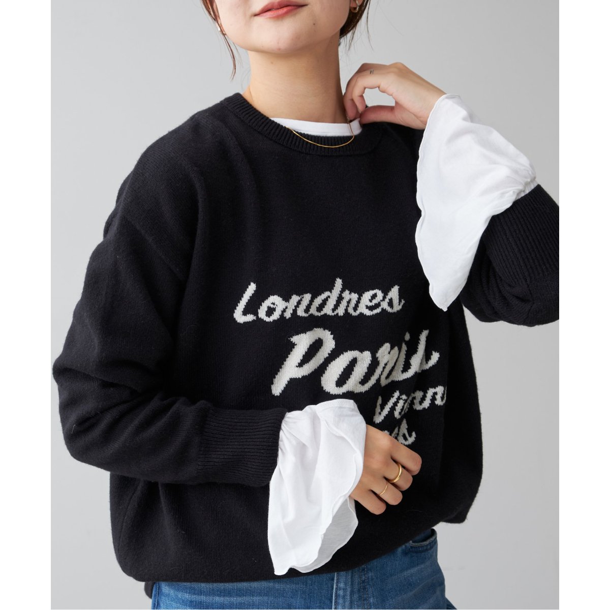 SLOBE IENA ベルスリーブロンTEE 白　タグ付き SLOBE IENA スローブイエナ ベルスリーブ ロンTEE ホワイト