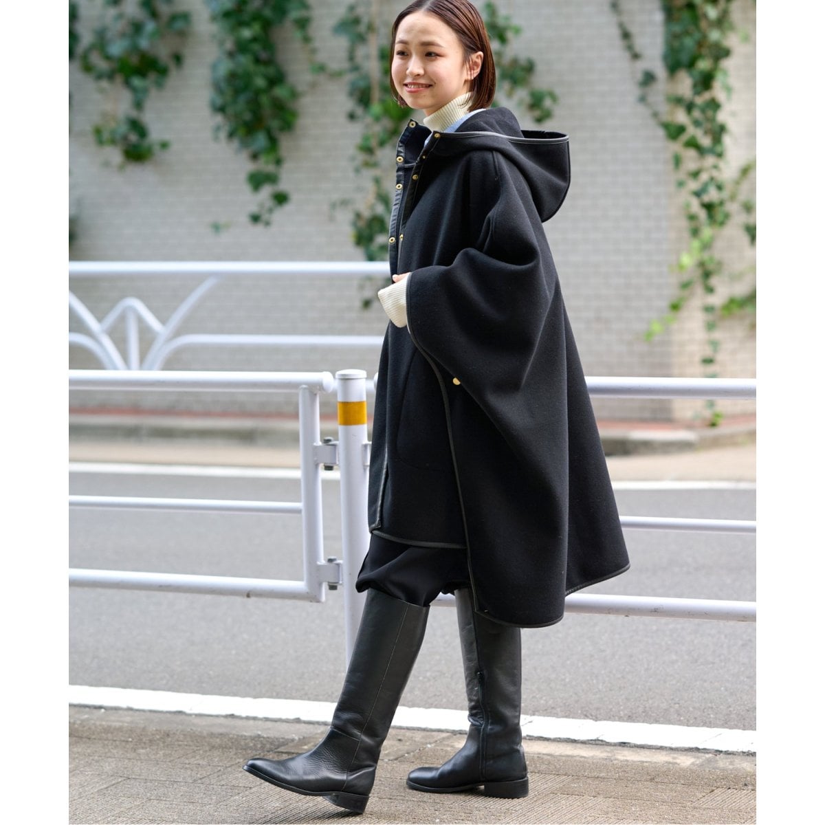 【TRADITIONALWEATHERWEAR】ダブルフェイスポンチョ