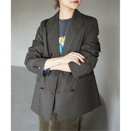 追加》ウール混ダブルブレストジャケット | スローブ イエナ(SLOBE 