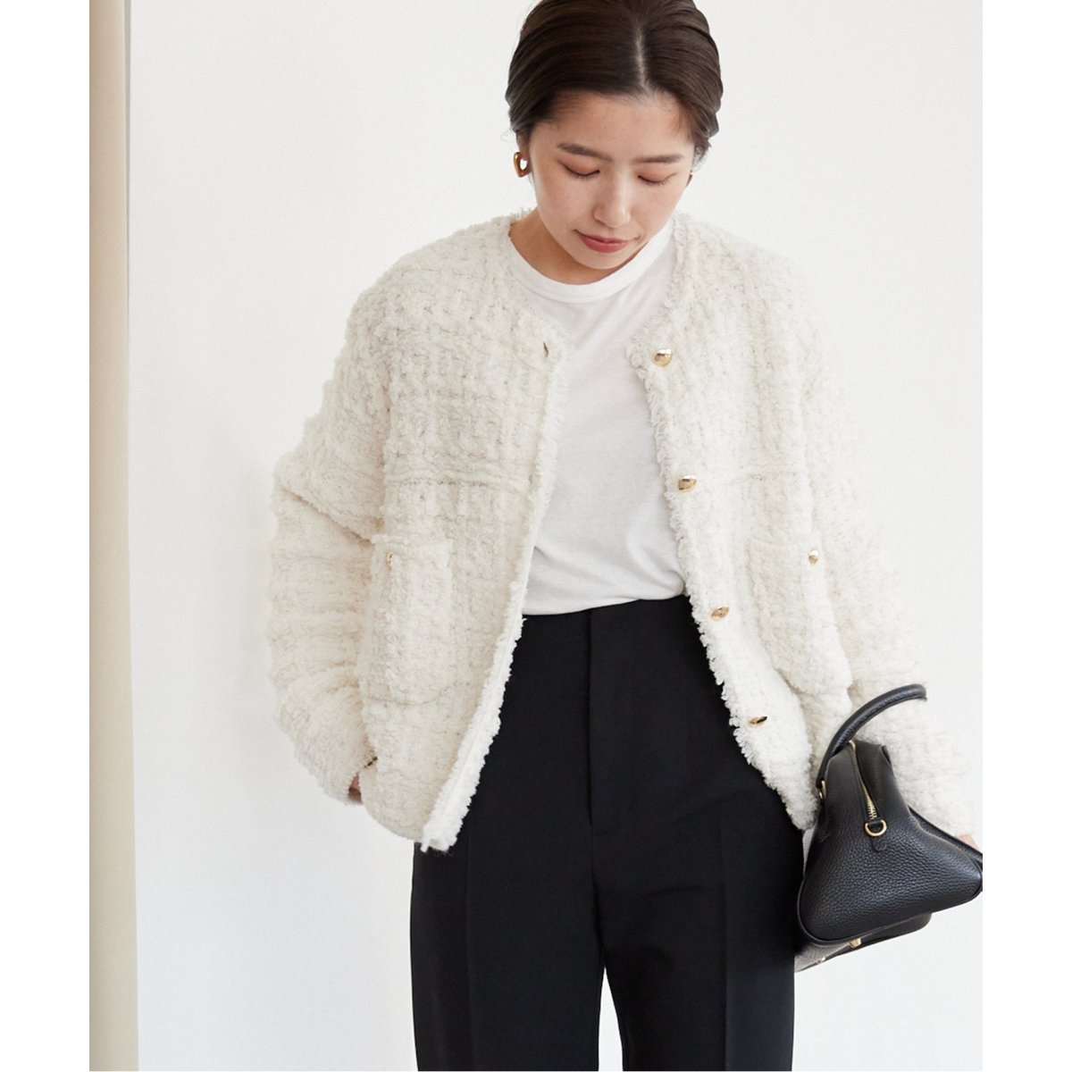 追加》ツィードニットジャケット | スローブ イエナ(SLOBE IENA