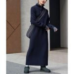 French wool畦ハーフジップニットワンピース | スローブ イエナ(SLOBE  