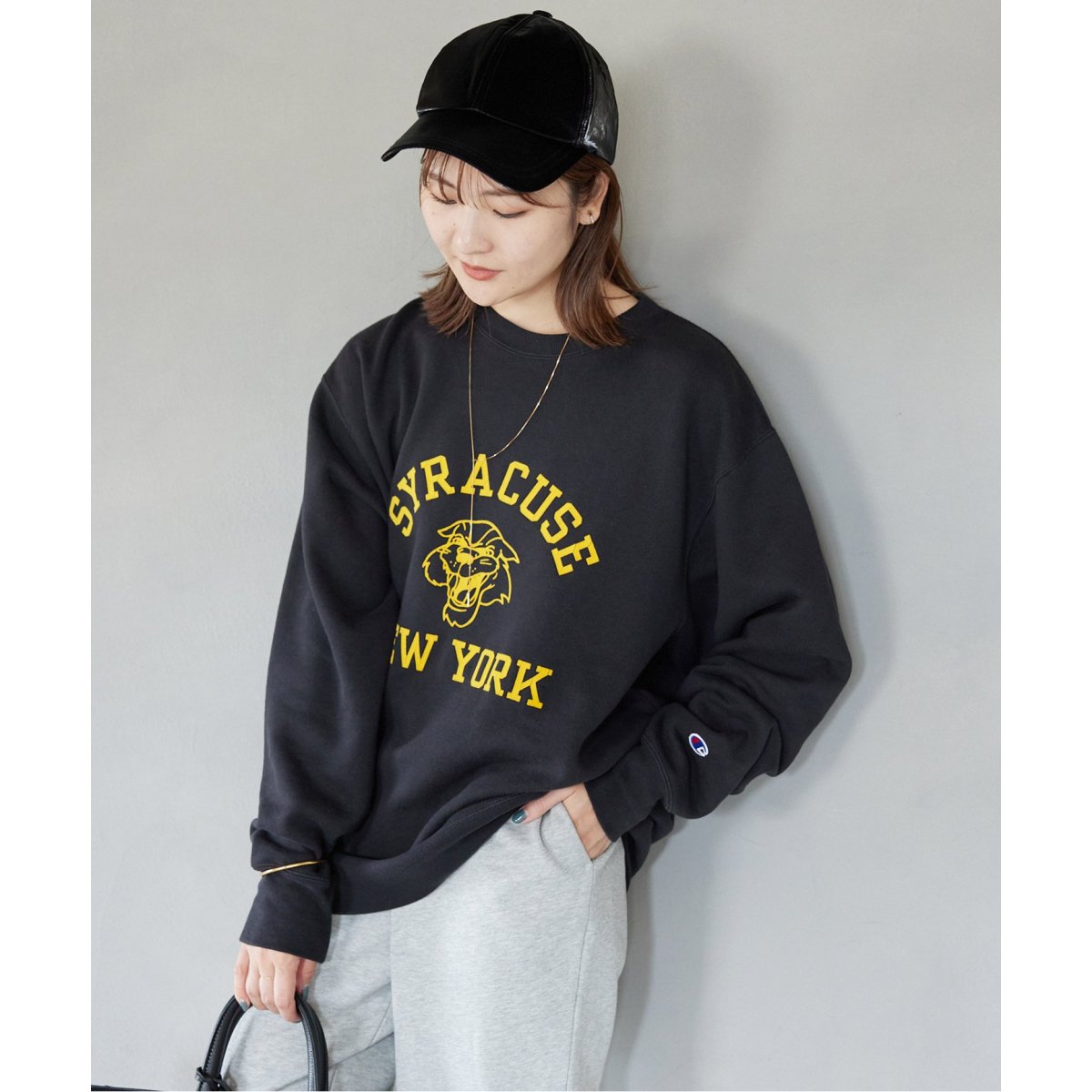 SLOBE IENA 別注　チャンピオン裏起毛オーバースウェット セール】【Champion / チャンピオン】SLOBE別注 裏起毛プル