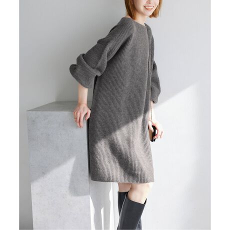 SLOBE IENA ウォッシャブルファーリーミニニットワンピース スローブ  