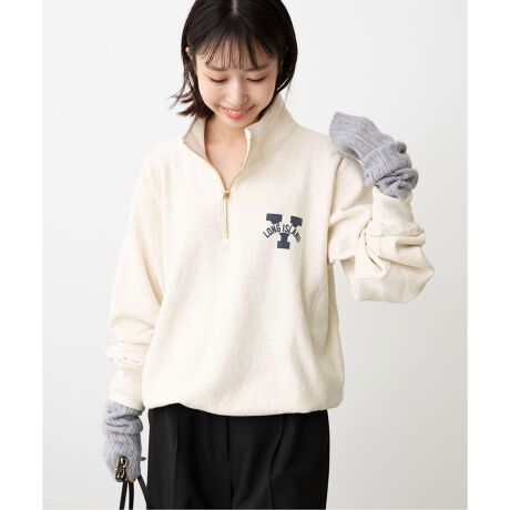 ○【Champion / チャンピオン】SLOBE別注 ハーフジップスウェット  