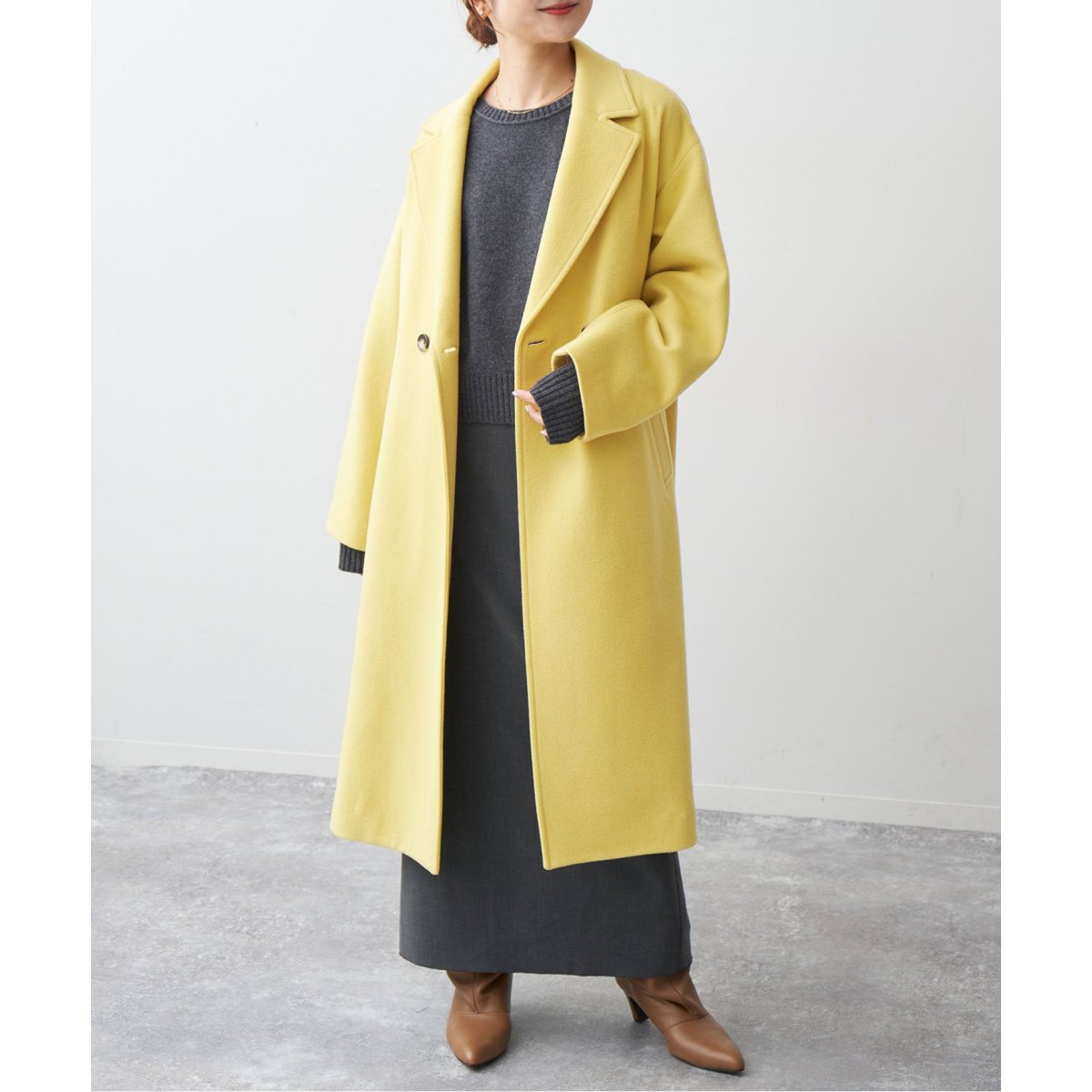 SLOBE IENA ECO WOOL ダブルブレストコート ECO WOOL ダブルブレストコート | スローブ イエナ(SLOBE IENA