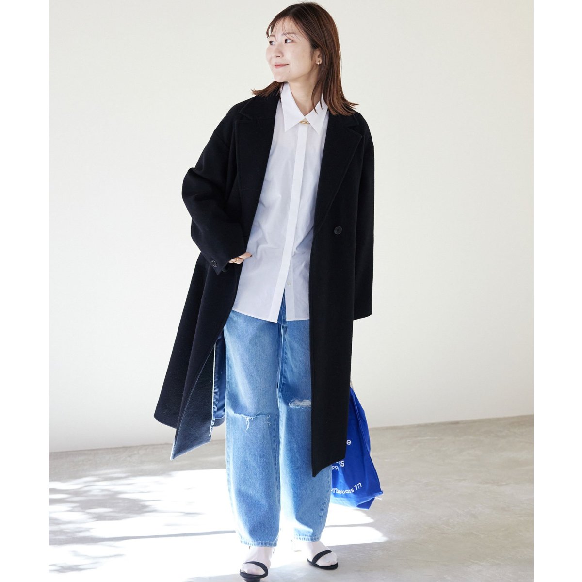 ECO WOOL ダブルブレストコート | スローブ イエナ(SLOBE IENA