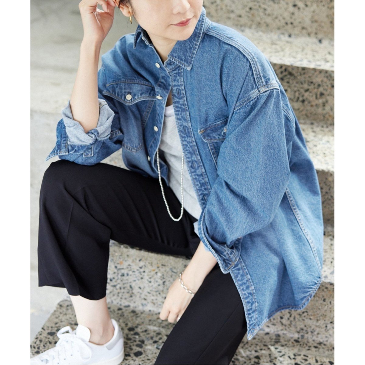 [未使用]SLOBE IENA LE DENIM BDUシャツ SLOBE IENA｜《WEB限定/追加》LE DENIM BDUデニムシャツ
