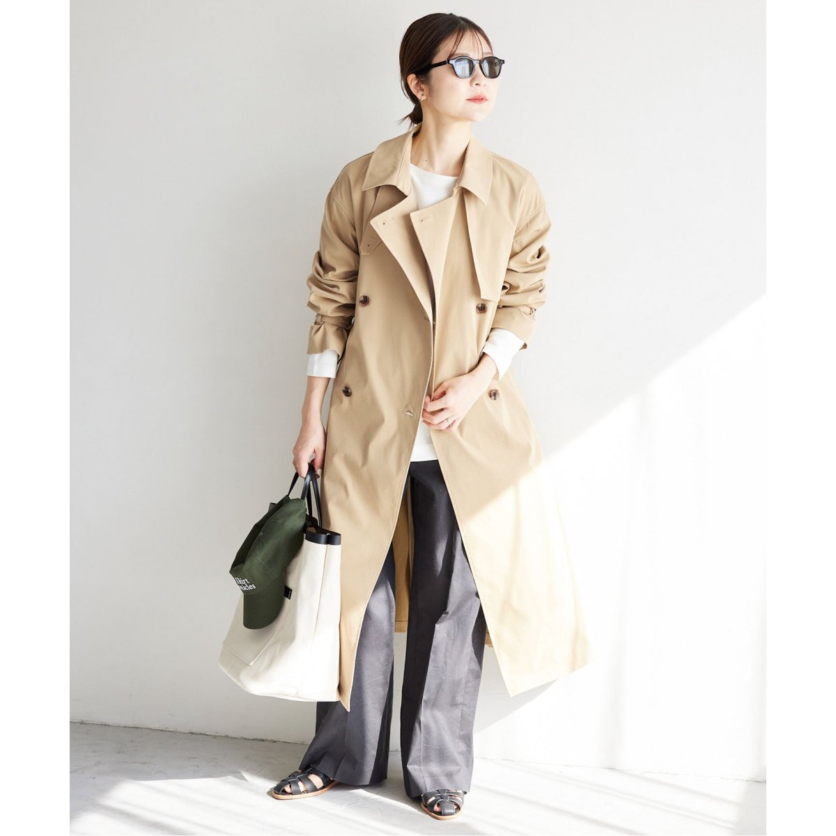 コットンライクウォッシャブルトレンチコート | スローブ イエナ(SLOBE
