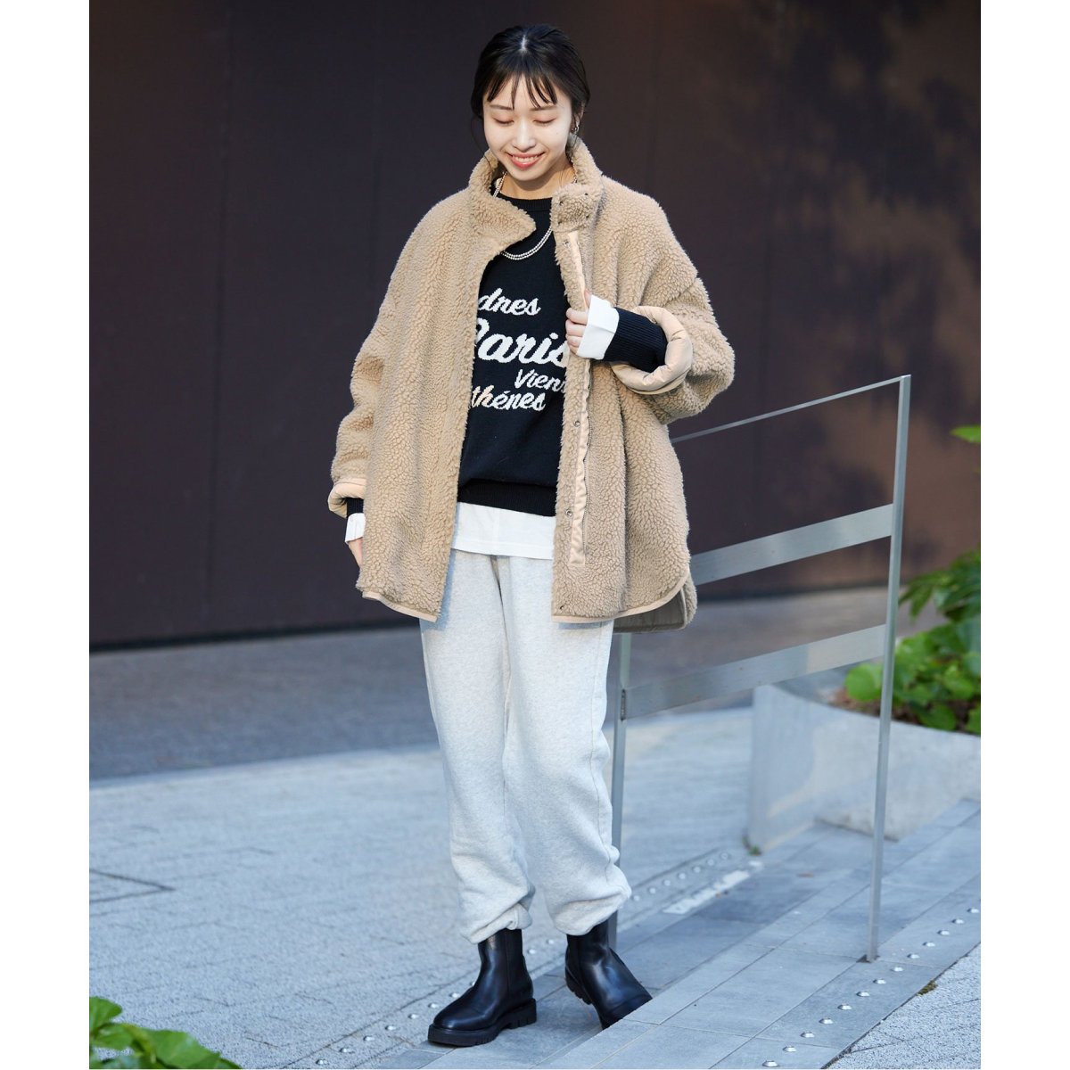 PAキルト*ムックボアリバーシブルブルゾン | スローブ イエナ(SLOBE