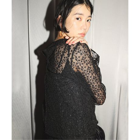 habiスパンコールレースブラウス | スローブ イエナ(SLOBE IENA 