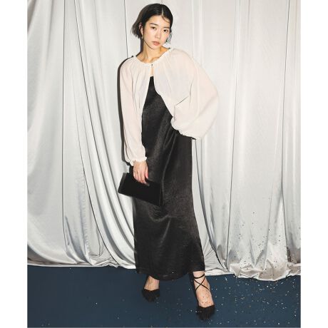 美品】SLOBE 潰す IENA habi チュールボレロ ブラック