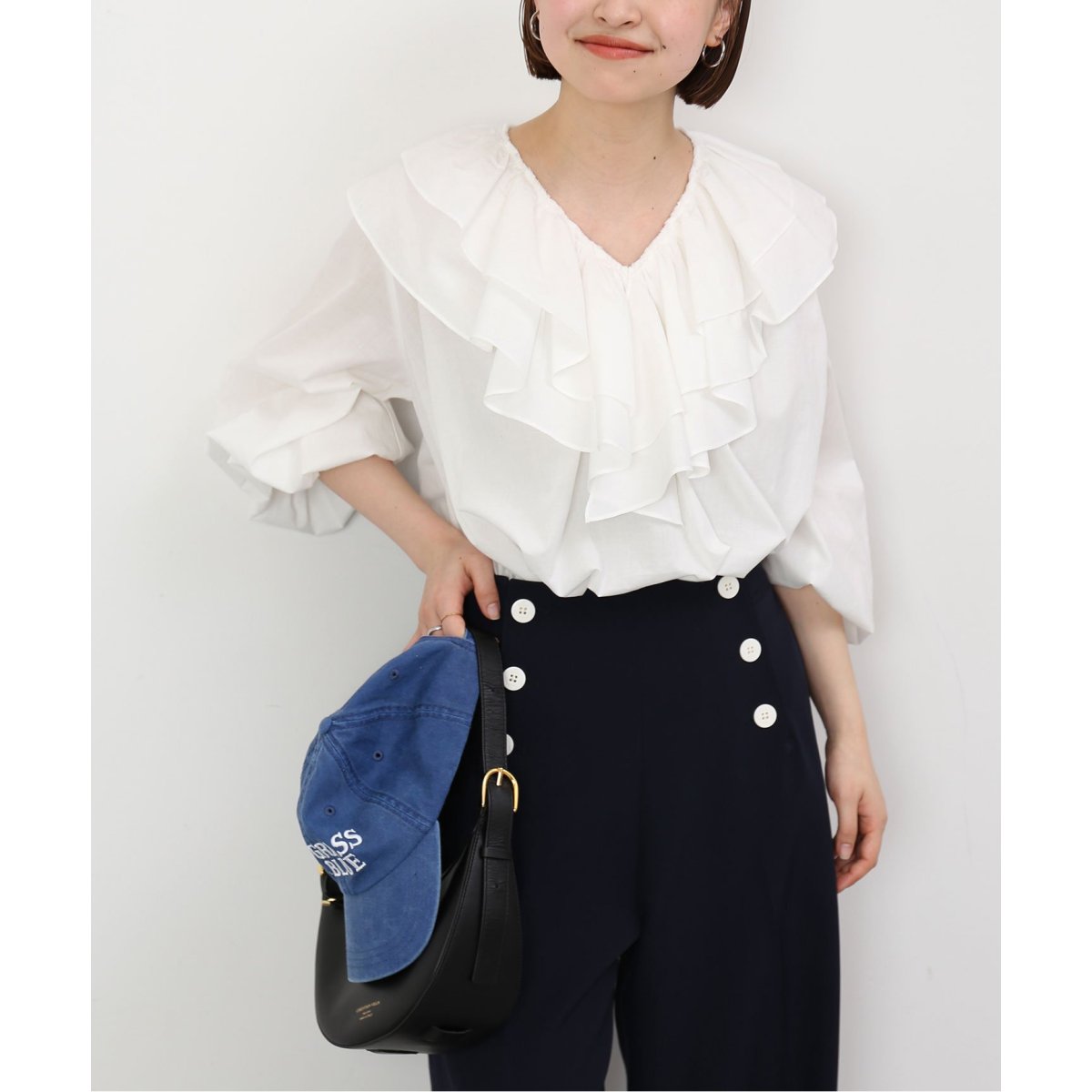 店内商品がすべてレジにて半額！！ ラッフルブラウス | スローブ イエナ(SLOBE IENA) | マルイ トップス