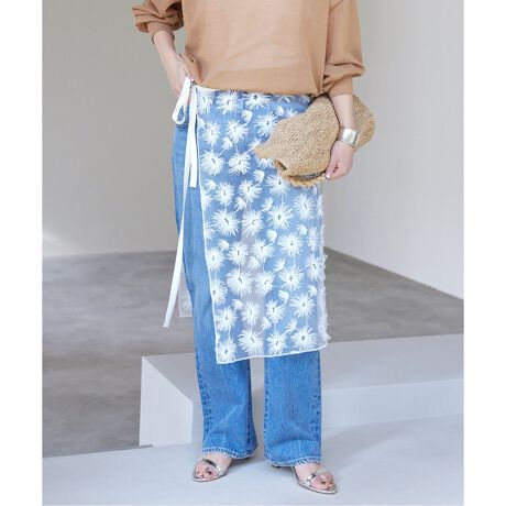 PROVOKE/プロヴォーク】チュールフラワーラップスカート | スローブ  