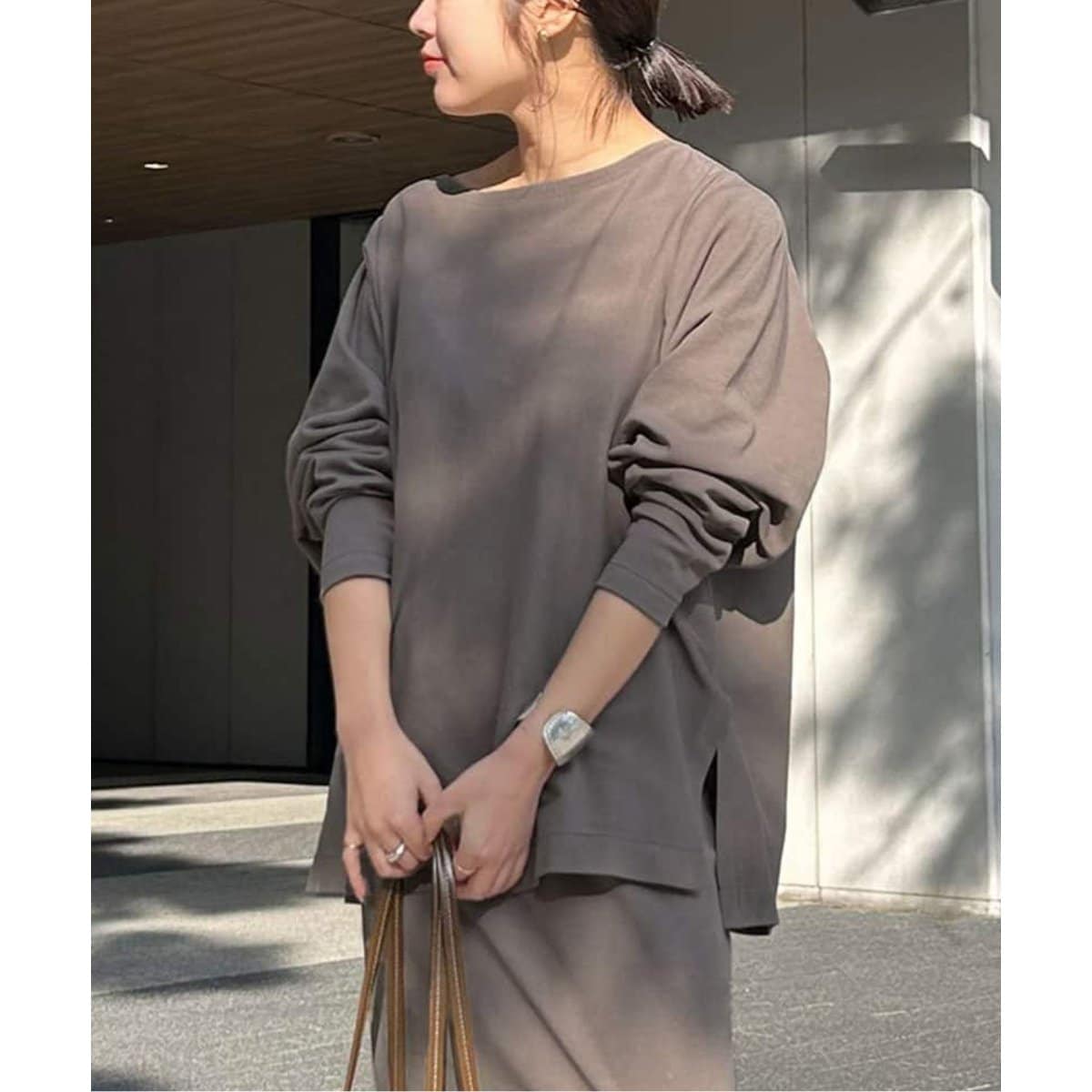 SLOBE IENA 40/-ポンチボートネックニュアンスプルオーバー SLOBE IENA（スローブイエナ）の「40/-ポンチボートネックニュアンス