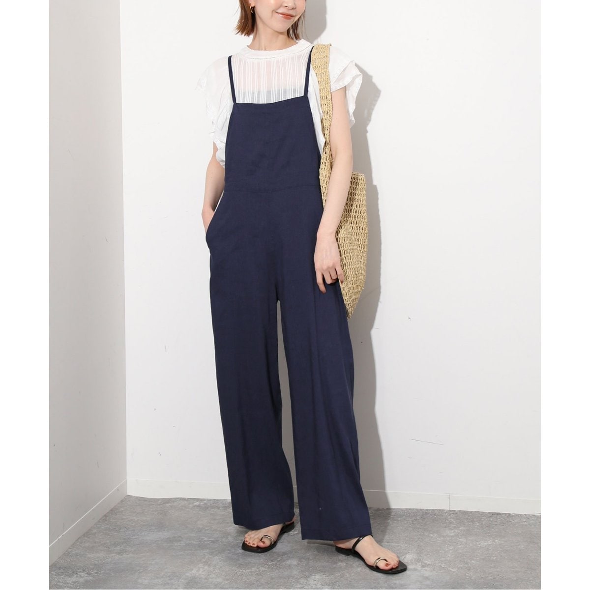 SLOBE IENAナローストラップサロペット SLOBE IENA（スローブイエナ）の「《WEB/一部店舗限定》ナロー