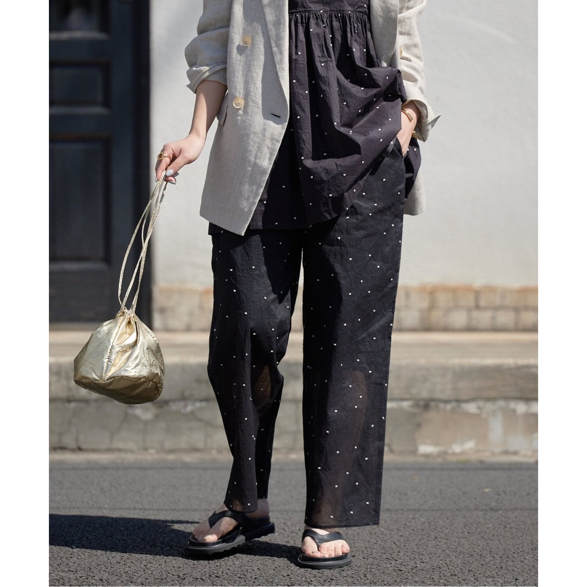 SLOBE IENA＊スローブイエナ＊ドライツイル ペグトップパンツ SLOBE IENA＊スローブイエナ＊ドライツイル ペグトップパンツ
