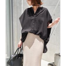 追加》レーヨンボイルバンドカラーブラウス | スローブ イエナ(SLOBE 