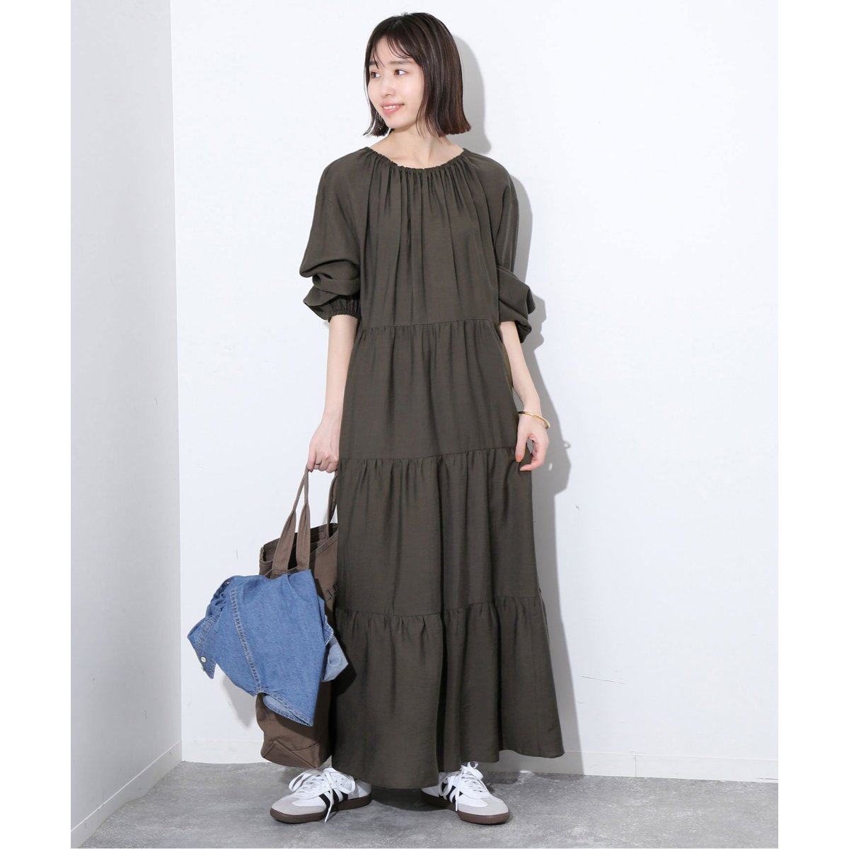 フィブリル ティアードロングワンピース | スローブ イエナ(SLOBE IENA