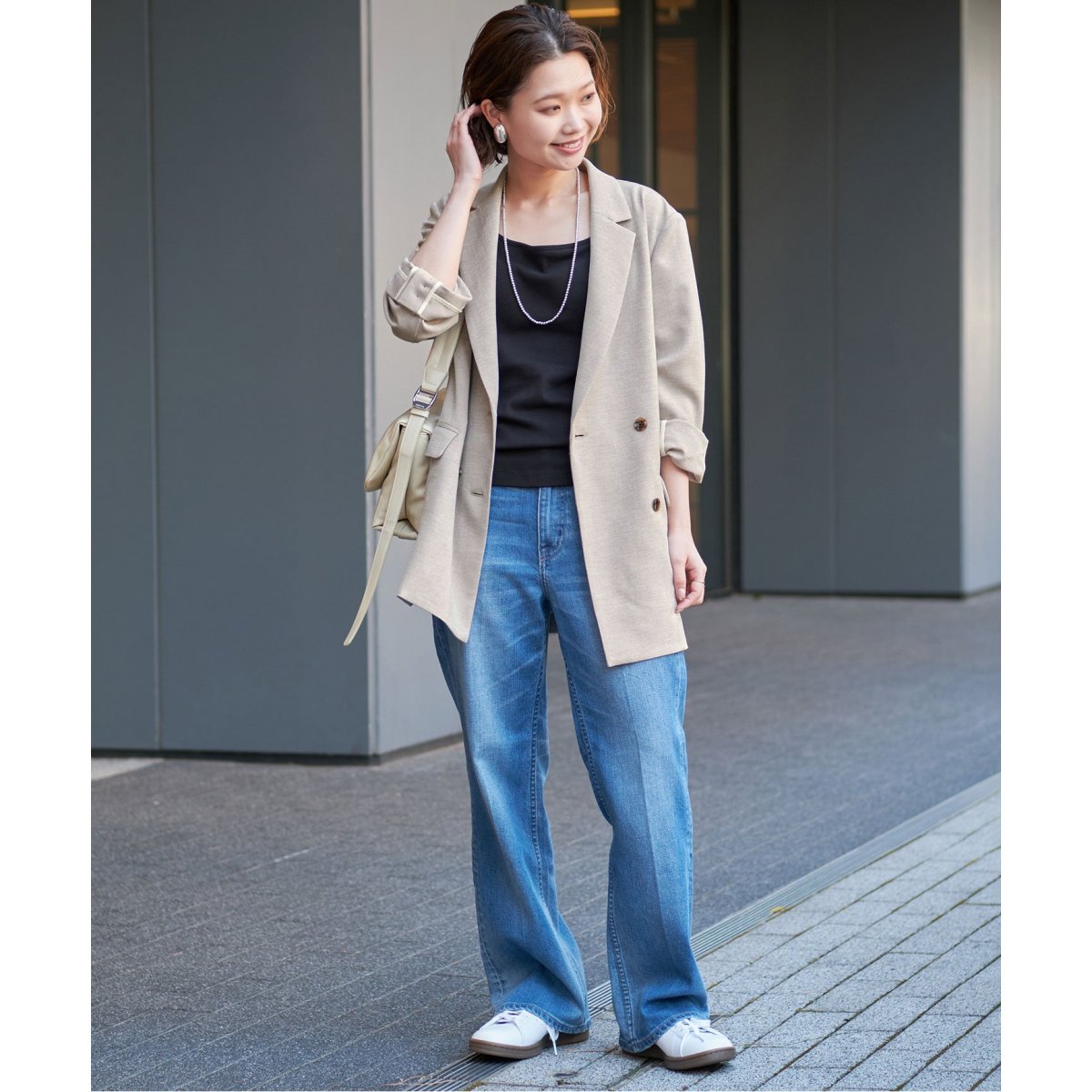 リネンライクツイルダブルブレストジャケット | スローブ イエナ(SLOBE