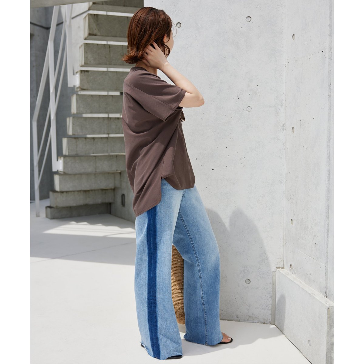 スローブ イエナ LE DENIM サイドラインストレート　SLOBE IENA スローブ イエナ LE DENIM サイドラインストレート SLOBE IENA