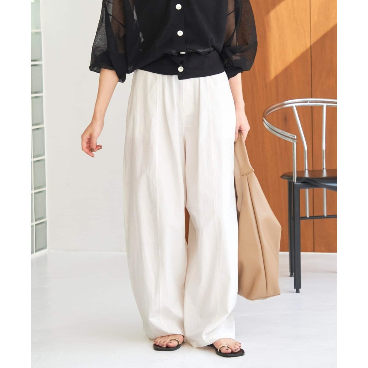 SLOBE IENAスローブイエナ ボリュームギャザーイージーパンツ 追加》ボリュームギャザーイージーパンツ | スローブ イエナ(SLOBE