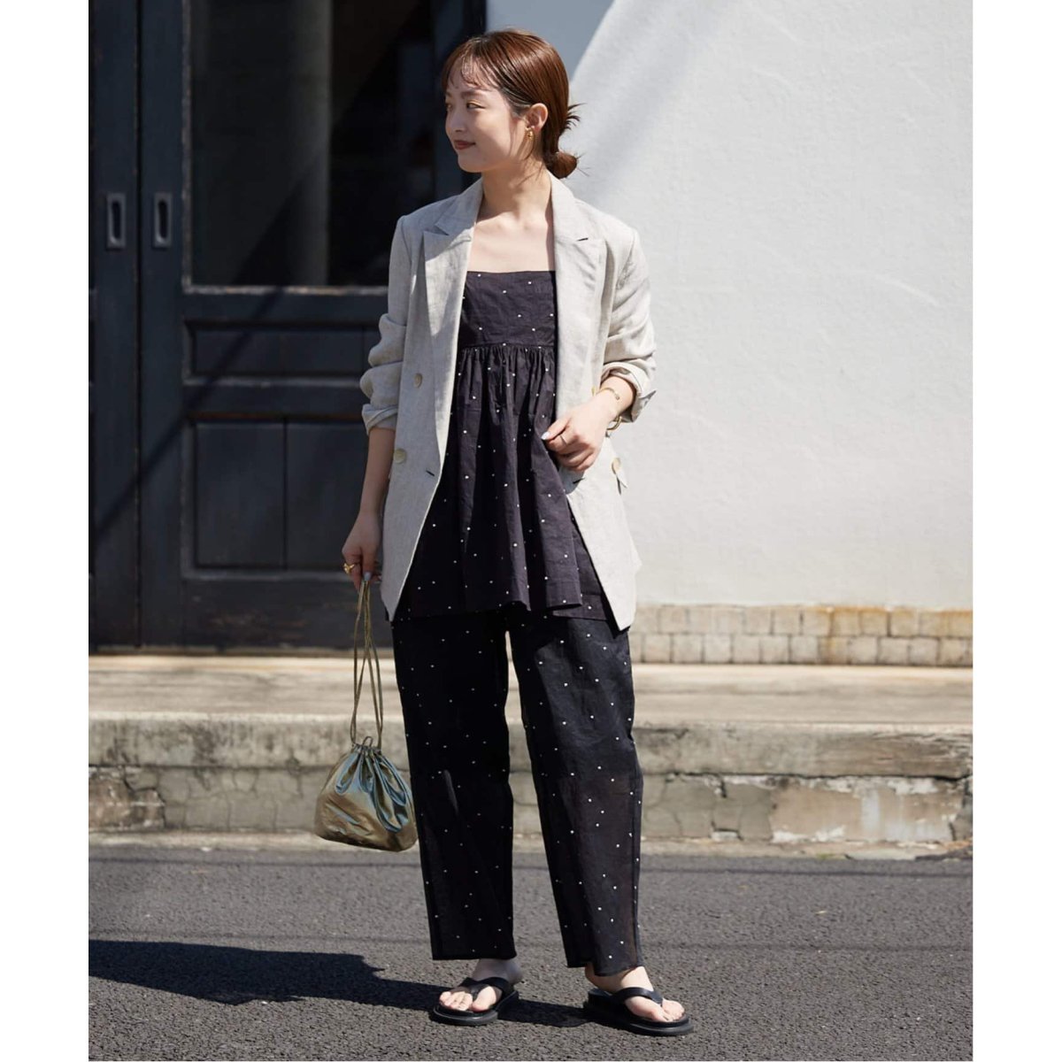 WEB・一部店舗限定/追加》ドット刺しゅうキャミソール