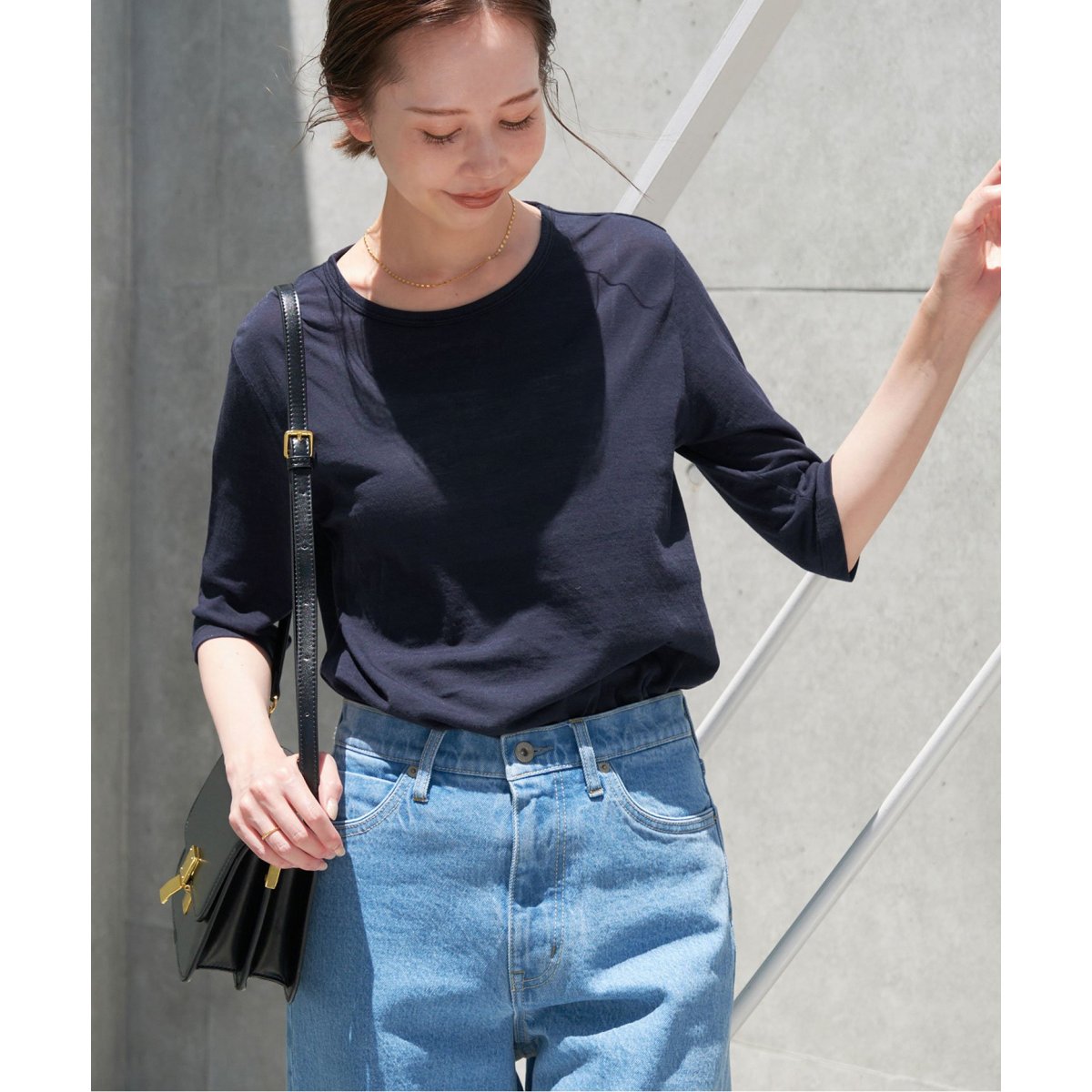 tシャツ 「追加」シアー天竺5分袖Tシャツ レディース 追加》シアー天竺5分袖Tシャツ | スローブ イエナ(SLOBE IENA