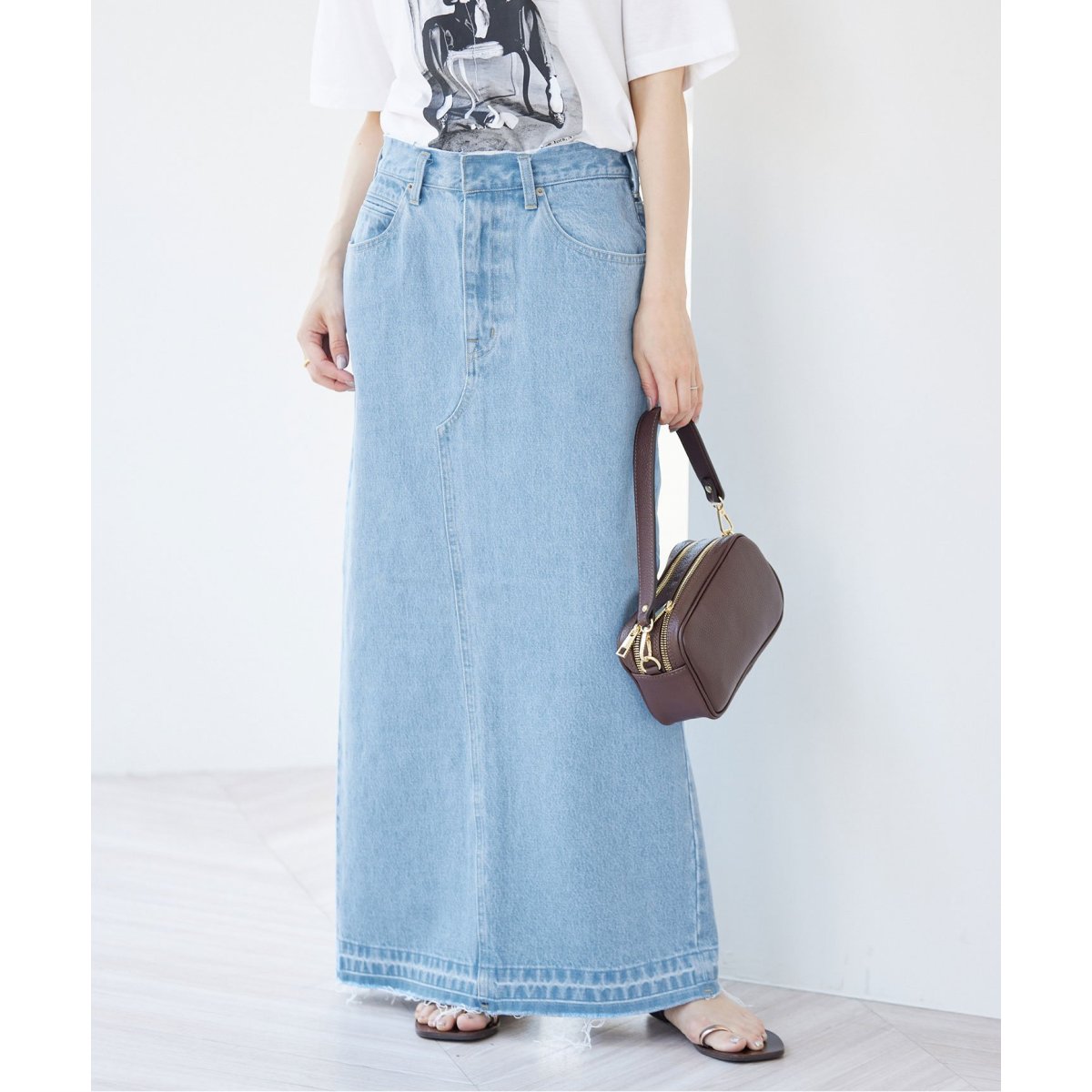 【SLOBE IENA】LE DENIM リーンカットオフスカート LE DENIM リーンカットオフスカート | スローブ イエナ(SLOBE