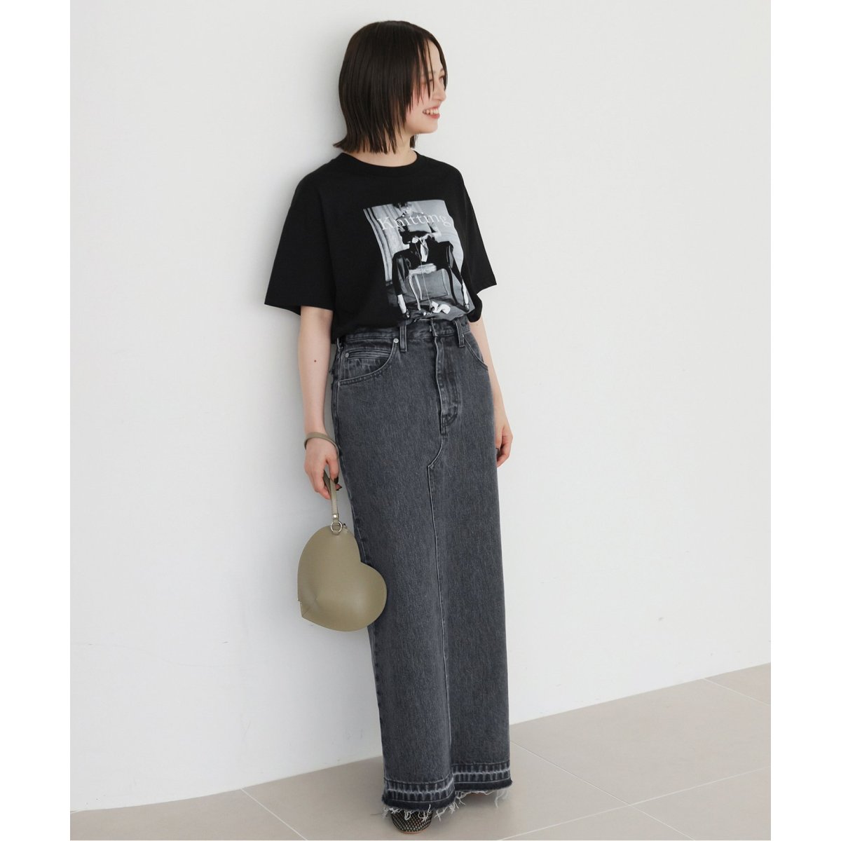 【SLOBE IENA】LE DENIM リーンカットオフスカート SLOBE IENA（スローブイエナ）の「LE DENIM フレアーカットオフ