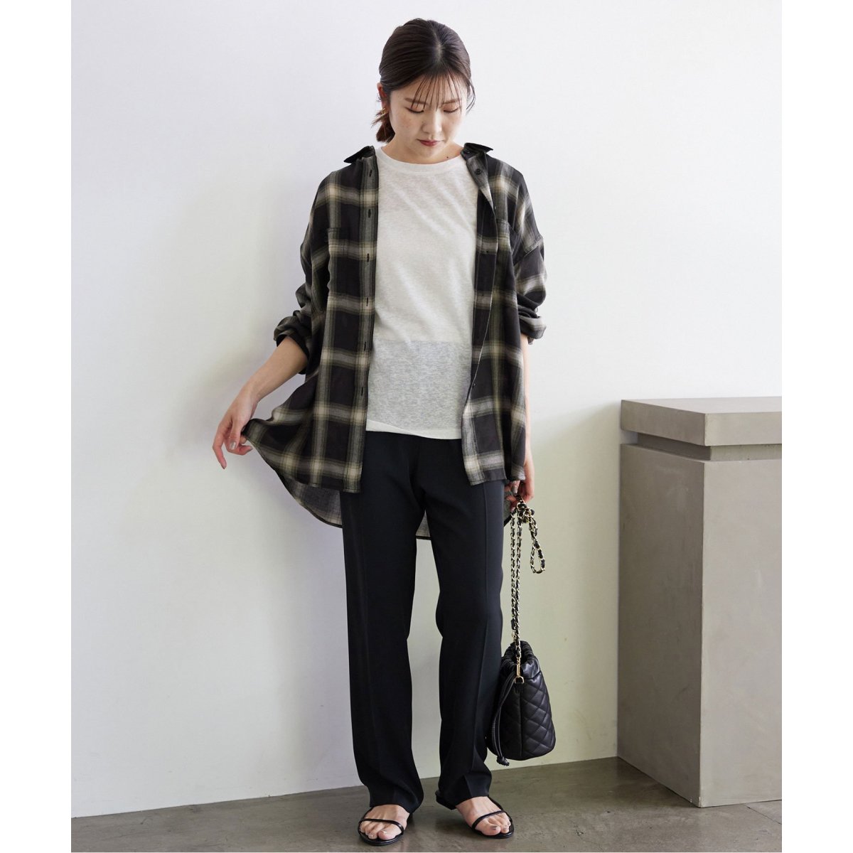 ビエラチェックルーズシャツ　slobe iena スローブイエナ SLOBE IENA（スローブイエナ）の「ビエラチェックルーズシャツ