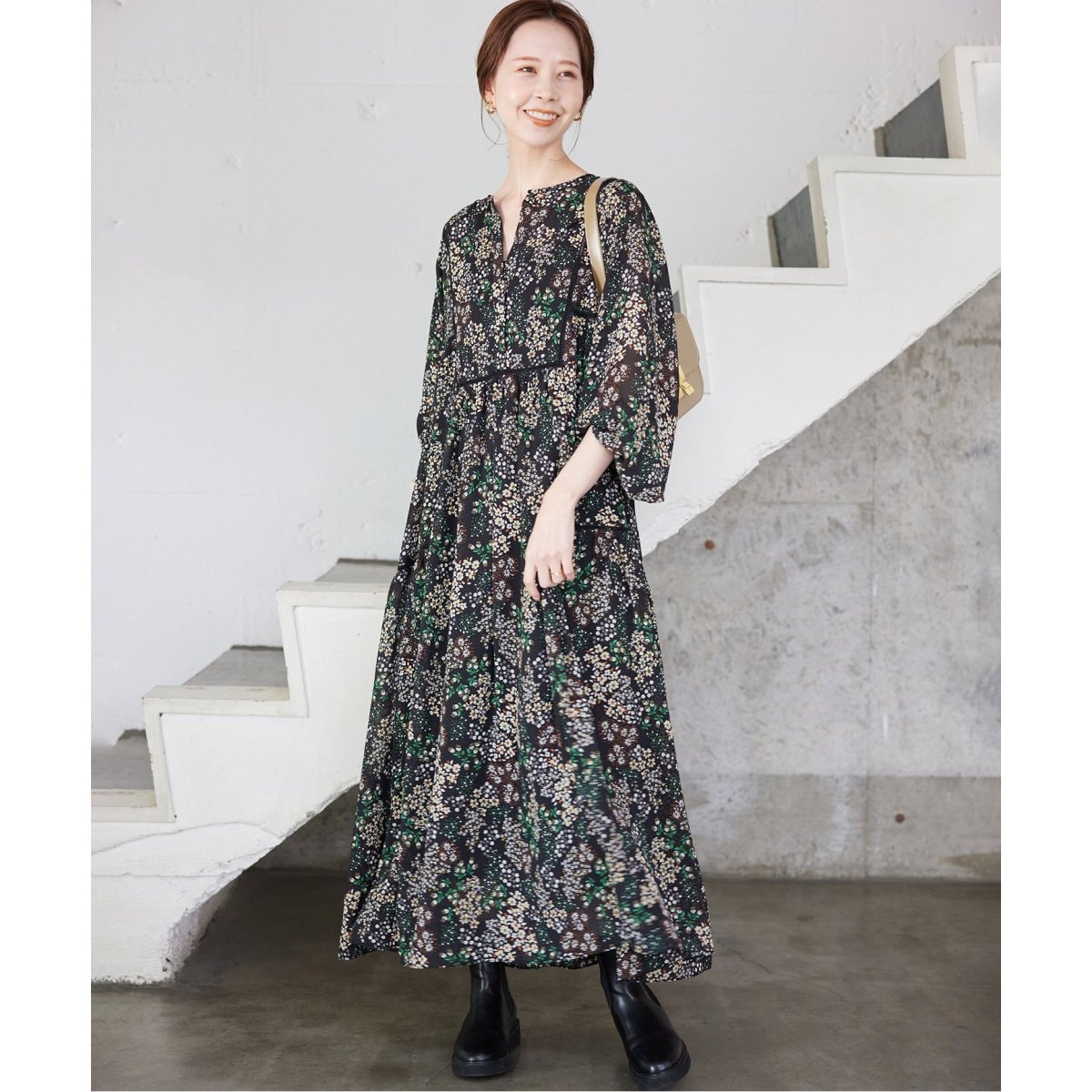FLOWER PRINT ワンピース | スローブ イエナ(SLOBE IENA