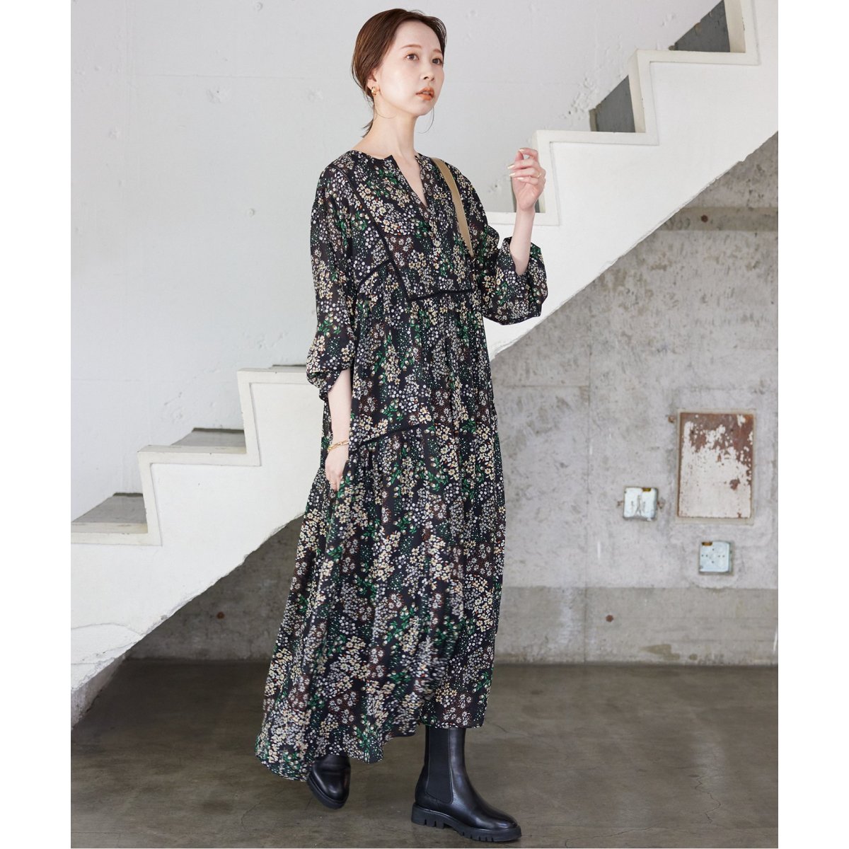 FLOWER PRINT ワンピース | スローブ イエナ(SLOBE IENA