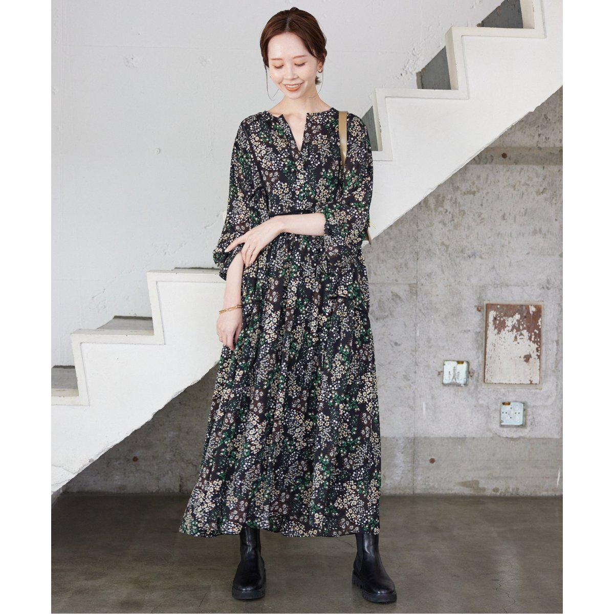 FLOWER PRINT ワンピース | スローブ イエナ(SLOBE IENA) | マルイ