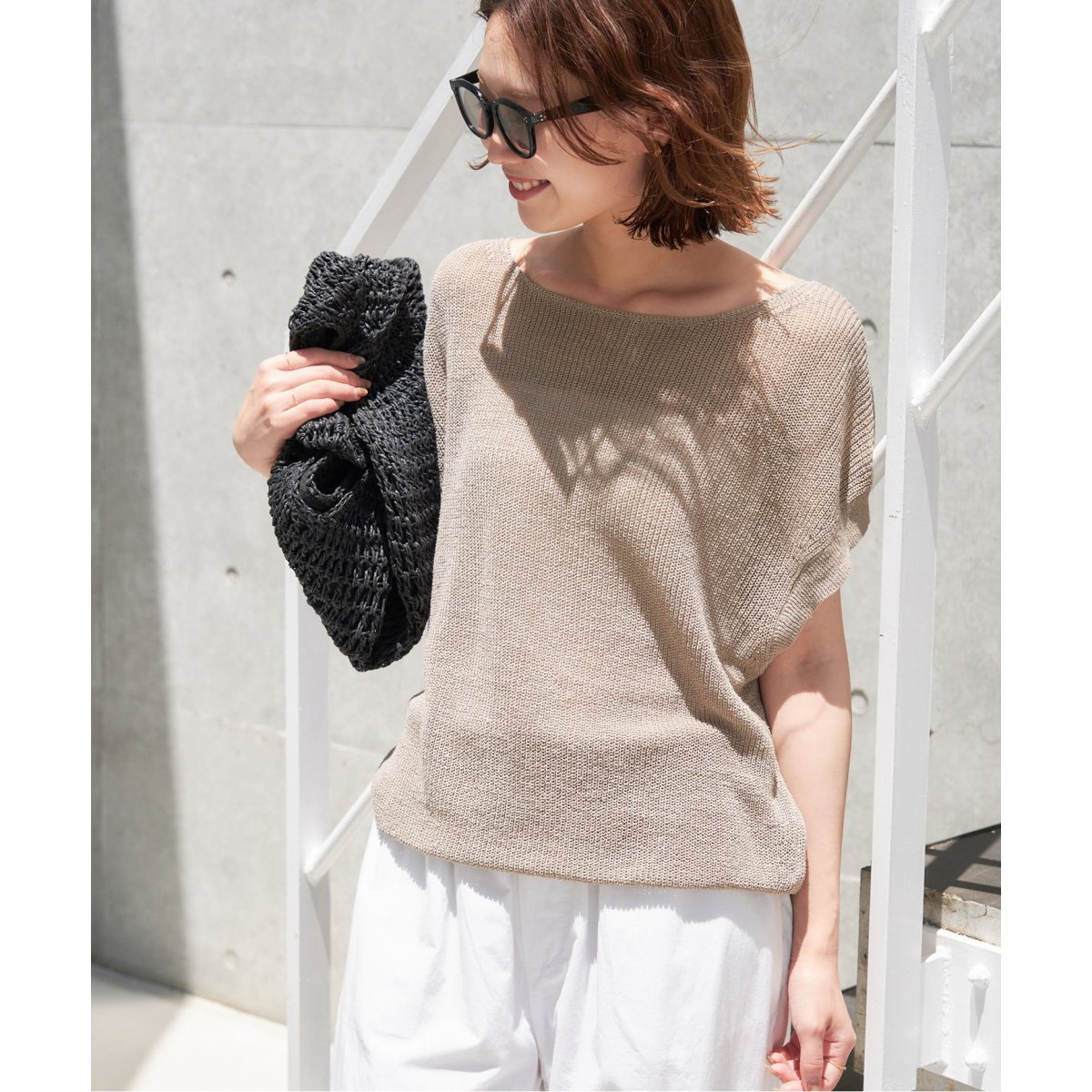 【新品】SLOBE IENA ニットジレ ベージュ　スローブイエナ 追加2》ニットジレ（ニット/セーター）｜SLOBE IENA