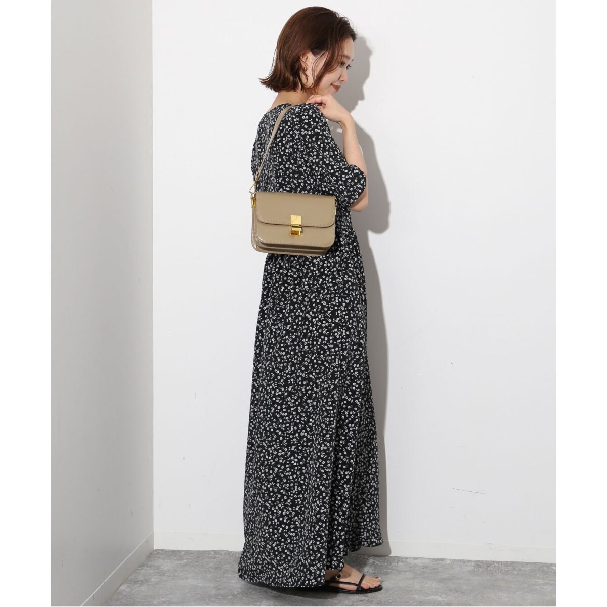 2点おまとめ スローブイエナ コットンフロントボタンワンピース ウエストギャザー SLOBE IENA】ウエストギャザーワンピース◇[品番：BYCW0004569