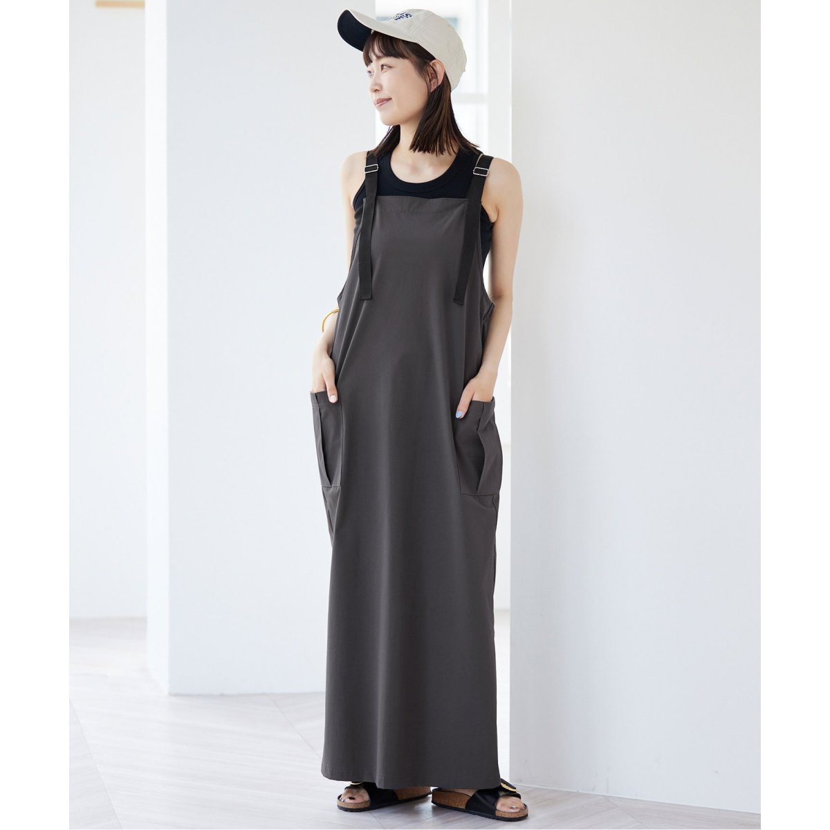 新品　SLOBE IENA THOUSAND MILE 別注ジャンスカ　黒 THOUSAND MILE/サウザンドマイル SLOBE別注 ジャンスカ