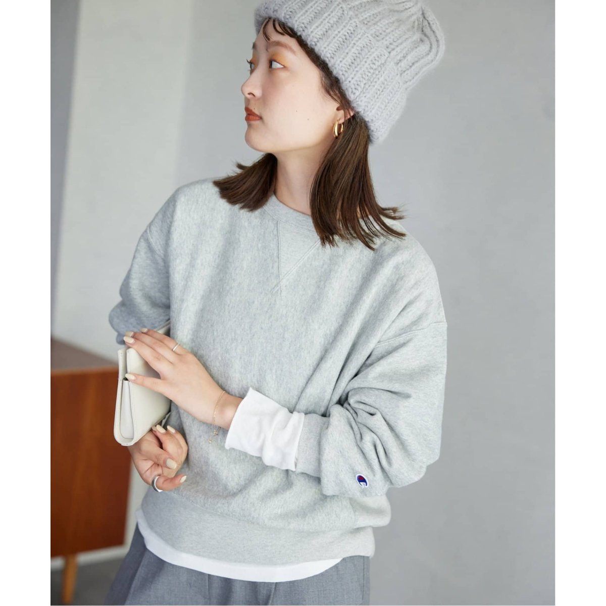 追加》Champion/チャンピオン SLOBE別注 無地ガゼットスウェット