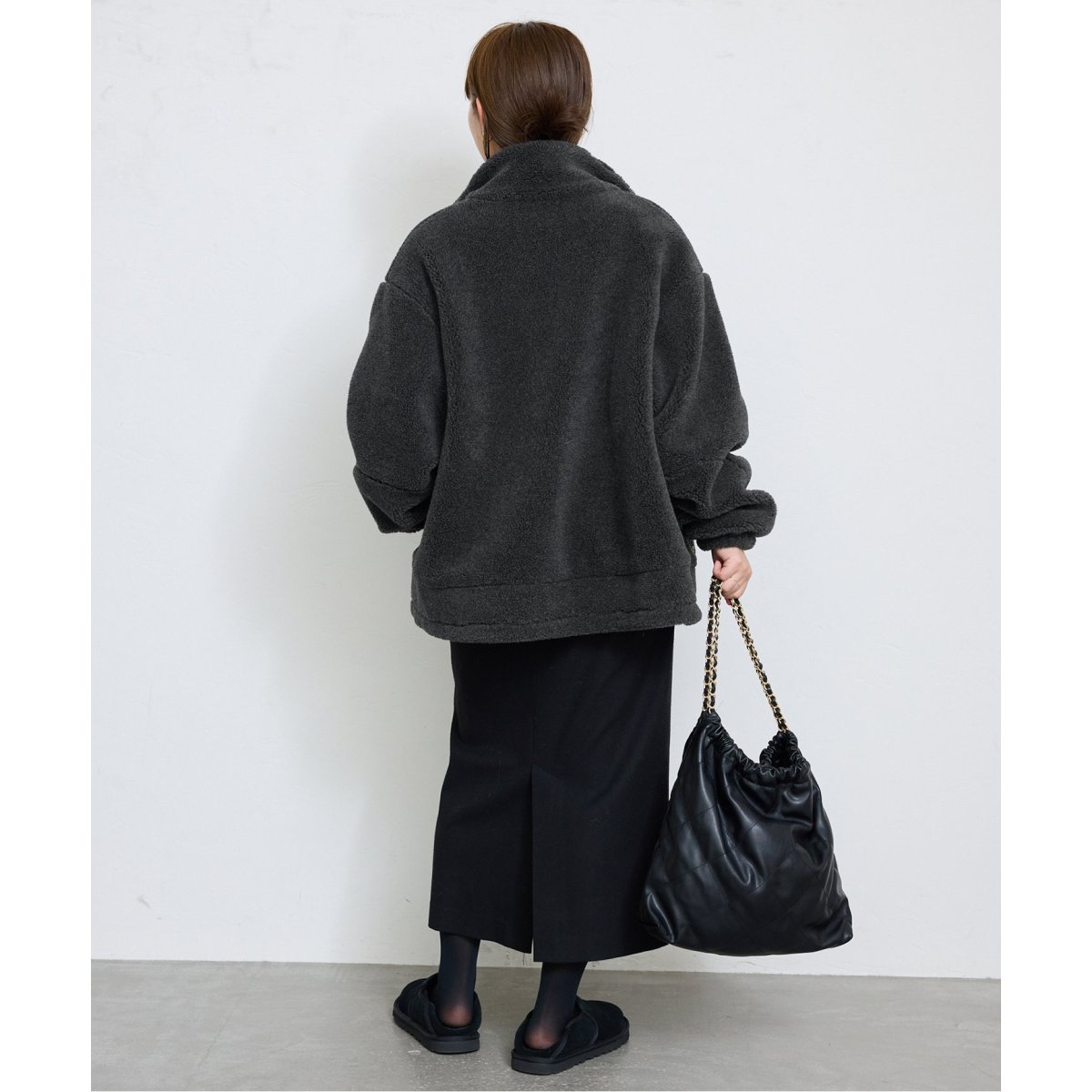 【新品】SLOBE IENA ウールコンボアスタンドコクーンブルゾン ウールコンボアスタンドコクーンブルゾン | スローブ イエナ