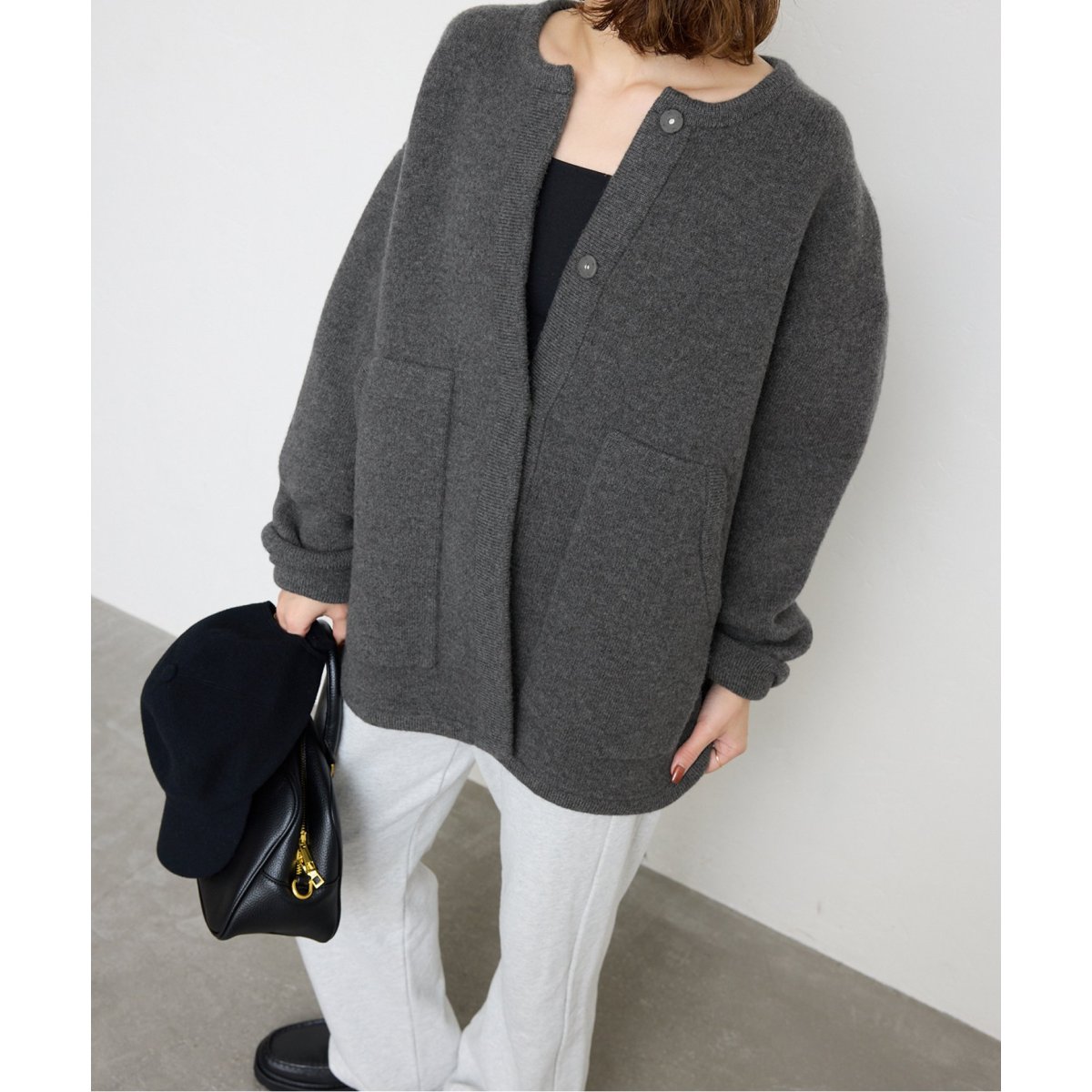 スローブイエナ ダブルフェイスニットブルゾン　新品 ダブルフェイスニットブルゾン | スローブ イエナ(SLOBE IENA