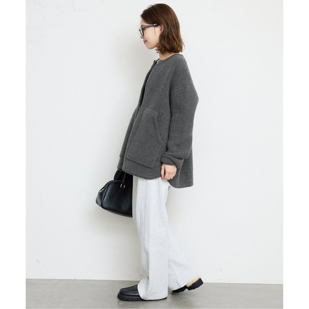 スローブイエナ ダブルフェイスニットブルゾン　新品 予約》ダブルフェイスニットジャケット | スローブ イエナ(SLOBE