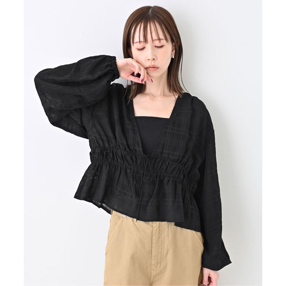ドロスト ギャザーブラウス | スローブ イエナ(SLOBE IENA